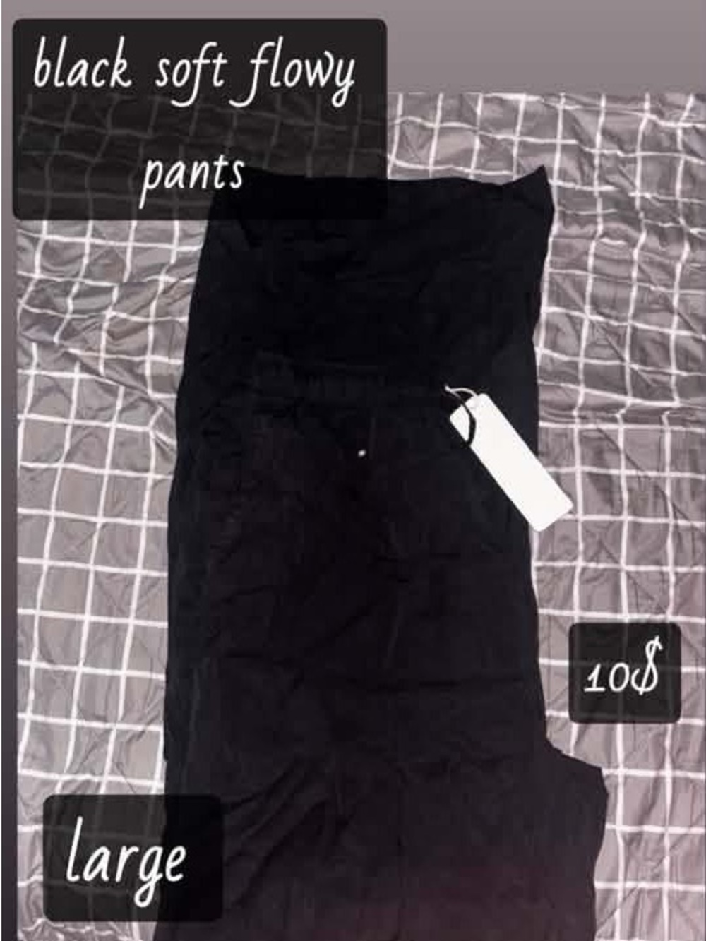 Black Soft Flow Women’s Pants - Large